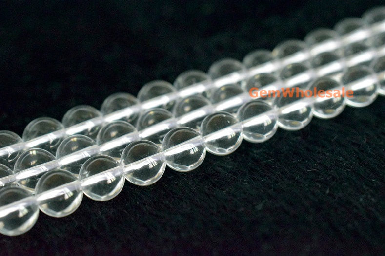 Clear quartz - round- beads supplier