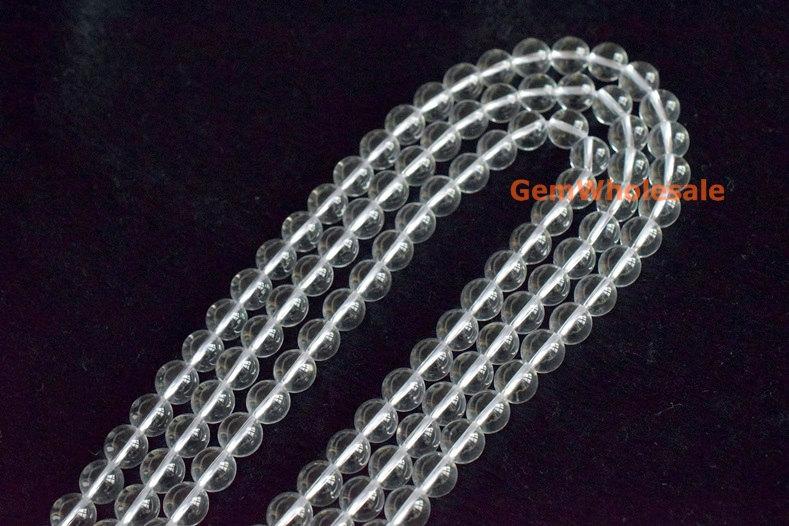 Clear quartz - round- beads supplier