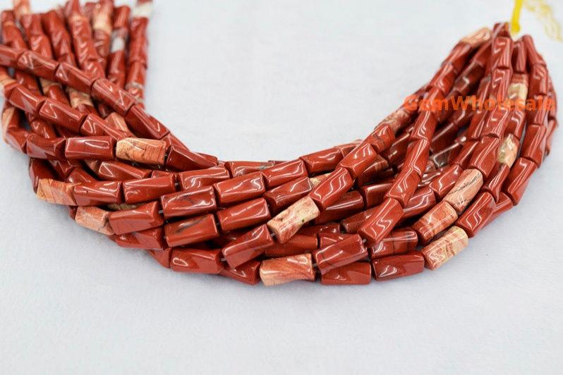 Red jasper - Tube- beads supplier