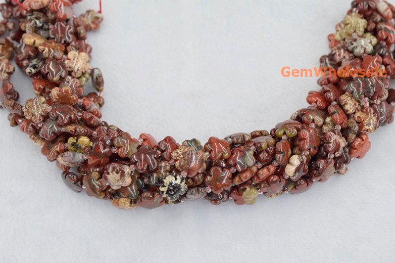 Red flower jasper - Flower- beads supplier