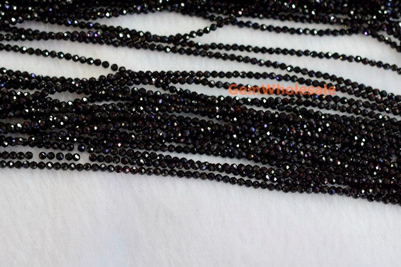 Black Spinal - Round faceted- beads supplier