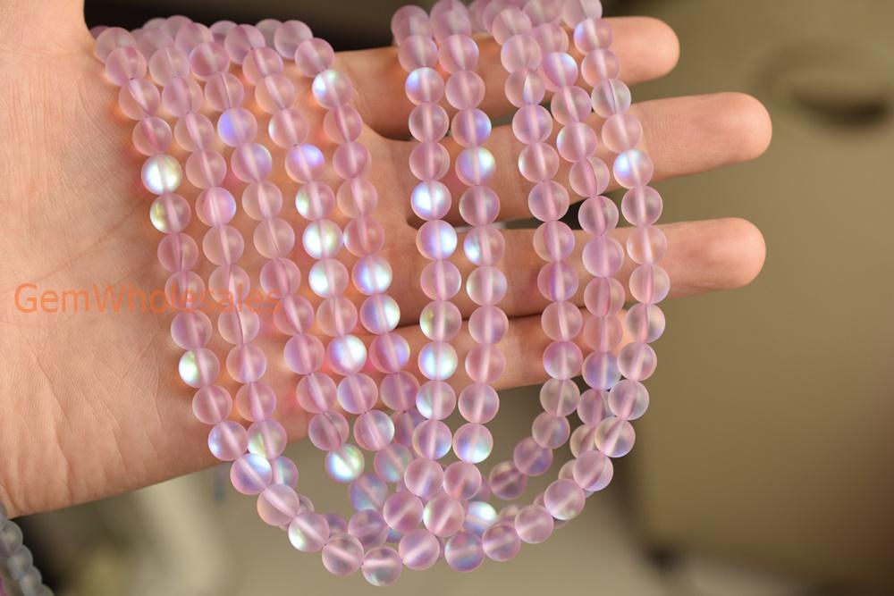 Synthetic Moonstone - Round- beads supplier