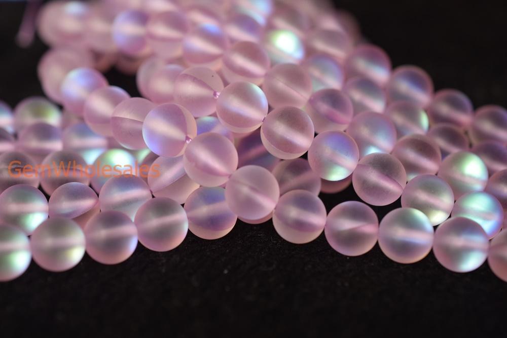 Synthetic Moonstone - Round- beads supplier