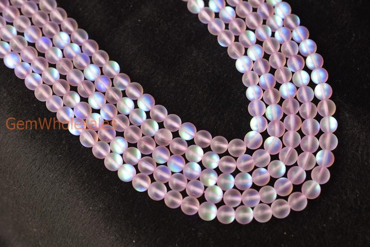 Synthetic Moonstone - Round- beads supplier