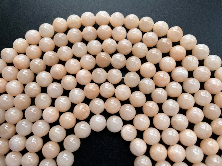 15.5" 8mm/10mm/12mm peach yellow dyed jade Round beads