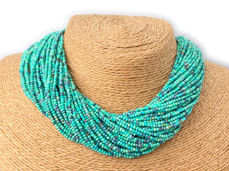 2mm Turquoise howlite beads necklace