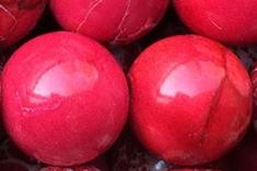 Red color jewelry beads