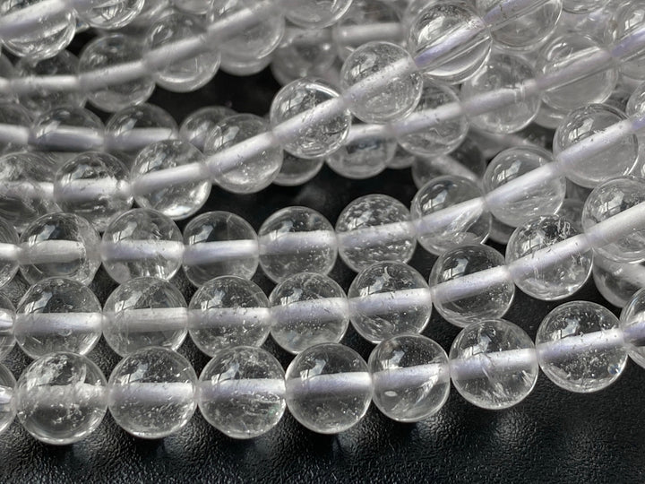 15.5" 6mm Natural rock crystal quartz round beads with inclusion