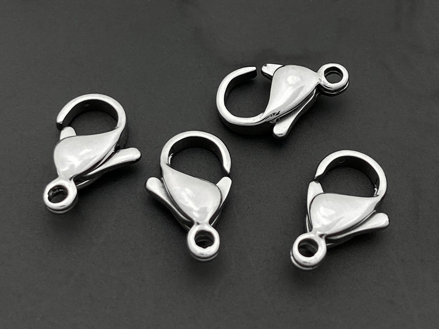 20PCS 12x6mm Stainless steel metal jewelry lobster claw clasps