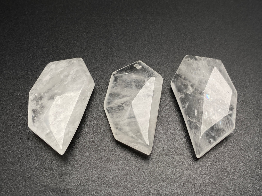 rock crystal pendant faceted