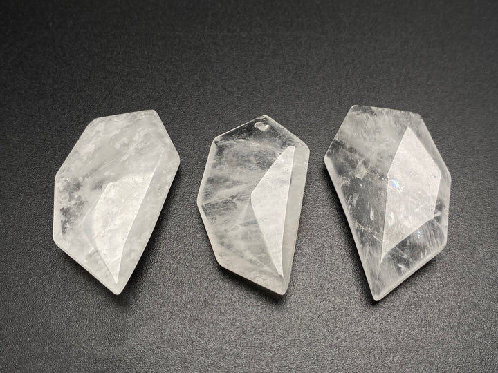 rock crystal pendant faceted