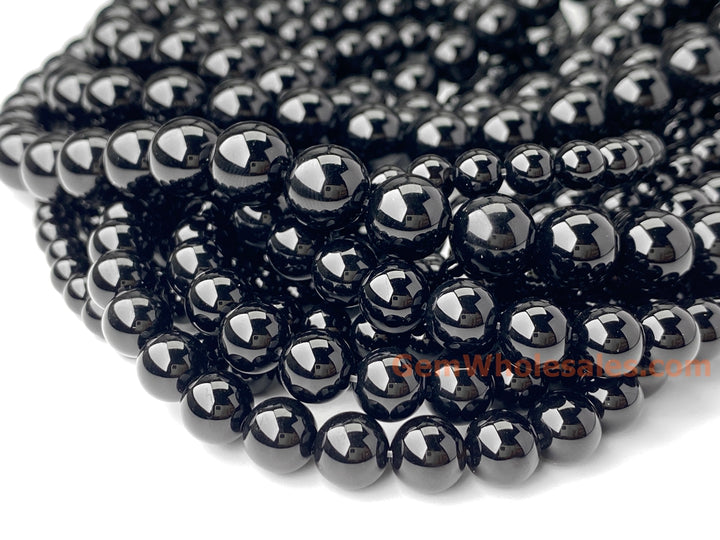 15.5" 4mm black Agate(onyx) Round beads for jewelry making