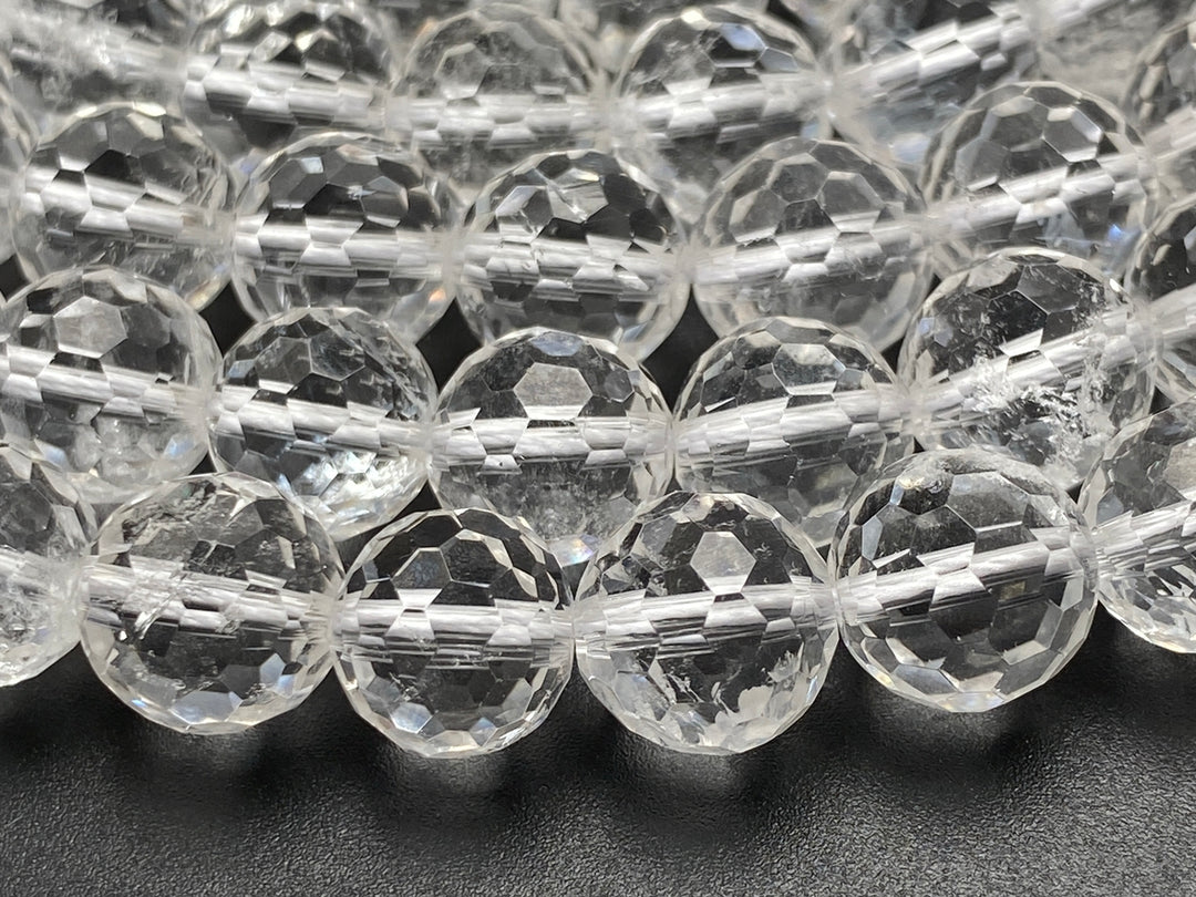 10mm faceted rock crystal beads for jewlry making