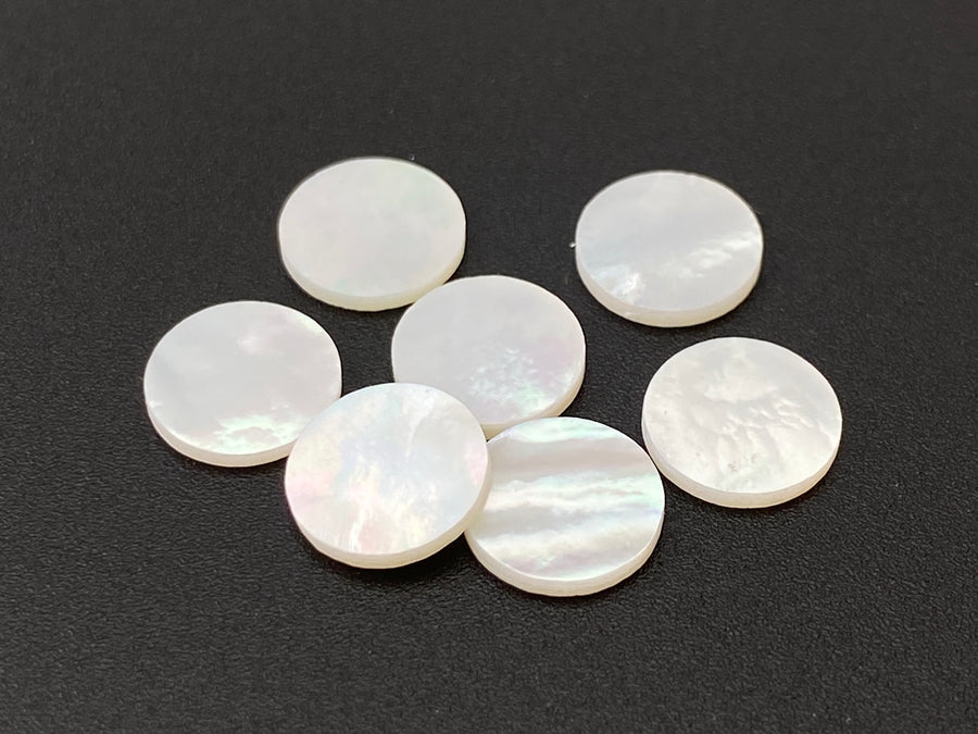 8mm 10mm white MOP shell flat coin beads for jewelry making