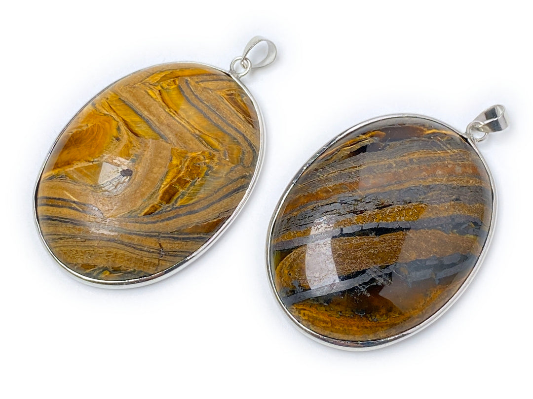 30x40mm natural Iron tiger eye stone oval pendant