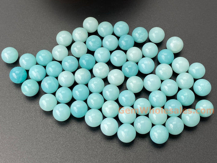 10pcs 8mm Natural amazonite stone Undrilled round beads
