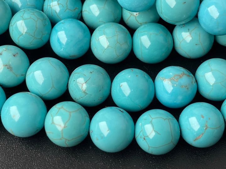 15.5" 6mm/8mm/10mm/12mm Blue howlite stone round beads