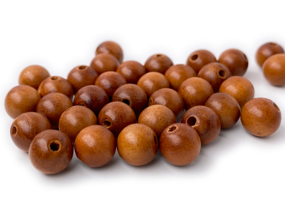 50pcs 8mm Jujube wood round beads brown color Wooden beads