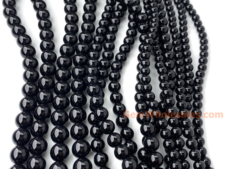 15.5" black Agate/onyx 6mm/8mm/10mm/12mm Round beads