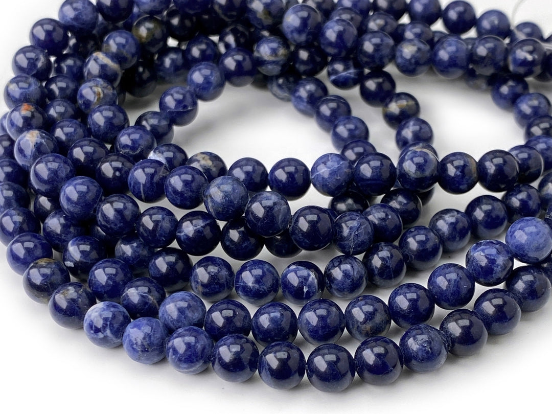 AA Natural sodalite stone 6mm round jewelry beads, 15.5"