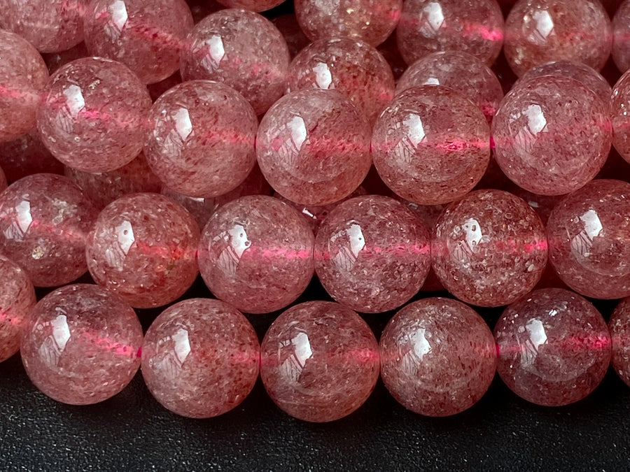 15" 6mm/8mm natural red Strawberry round beads, gemstone