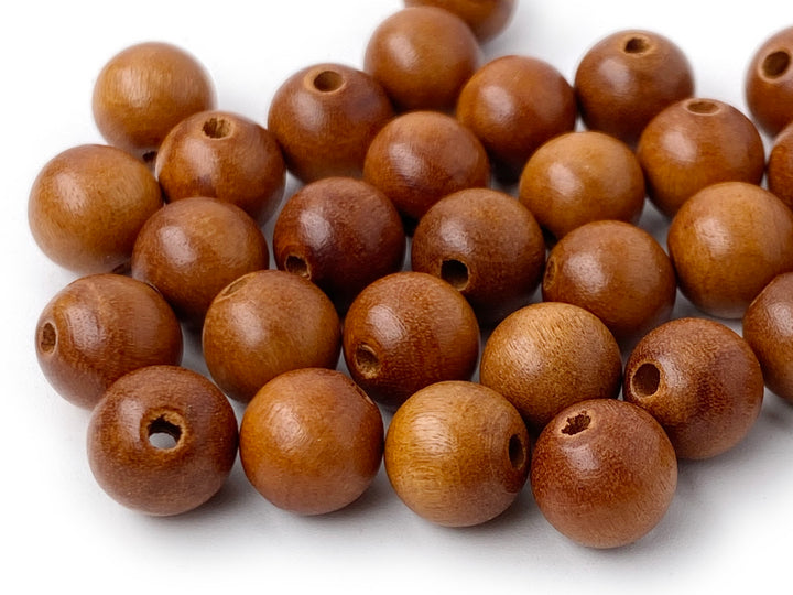 50pcs 8mm Jujube wood round beads brown color Wooden beads