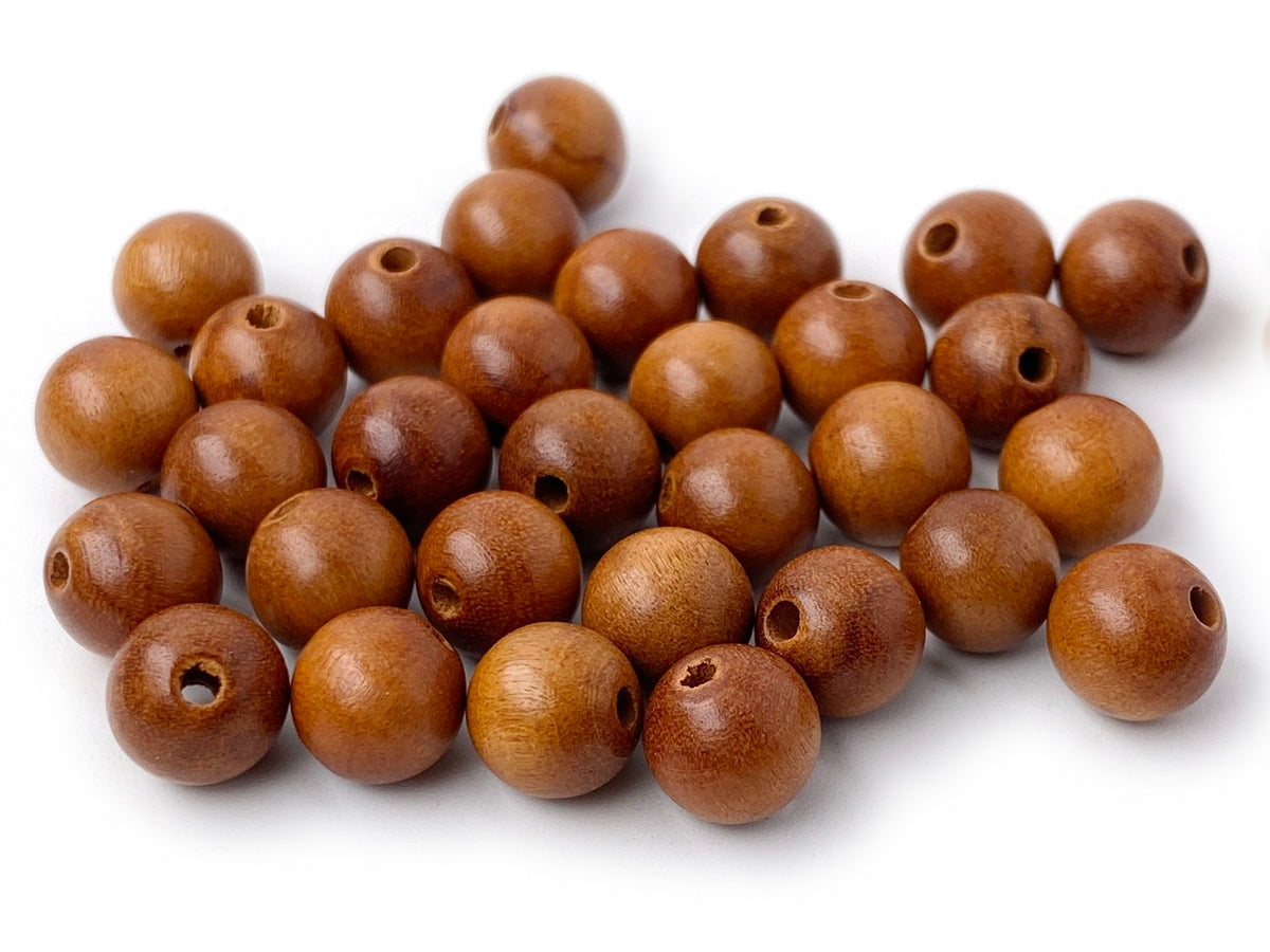 50pcs 8mm Jujube wood round beads brown color Wooden beads