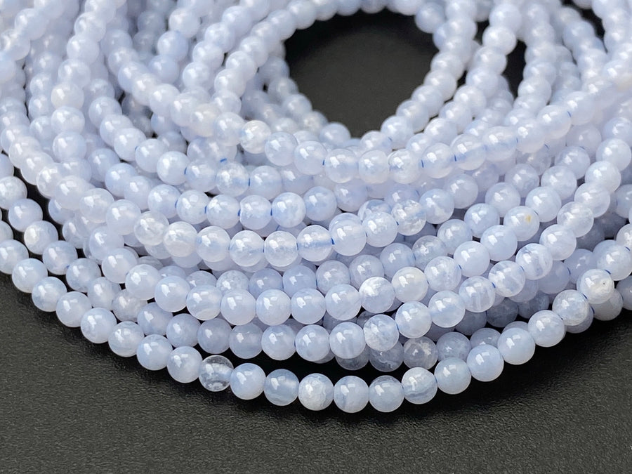 2mm natural blue lace agate beads for jewelry making