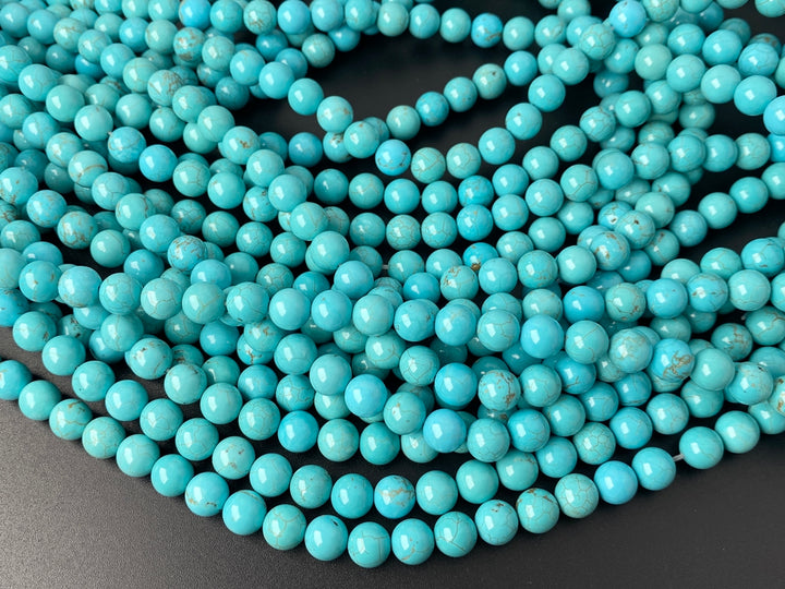 15.5" 6mm/8mm/10mm/12mm Blue howlite stone round beads