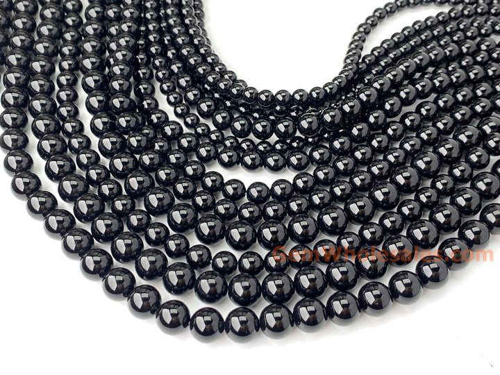15.5" 4mm black Agate(onyx) Round beads for jewelry making
