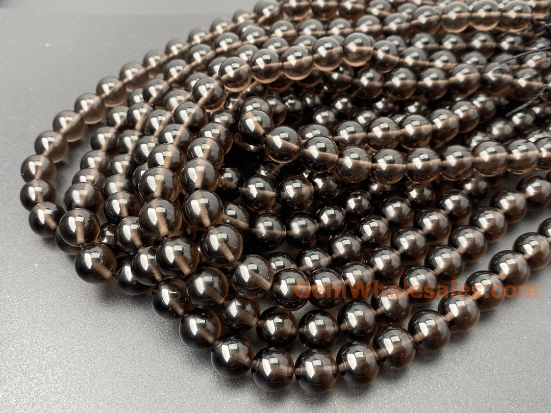 10mm Natural Transparent brown Ice obsidian round beads, 15.5"