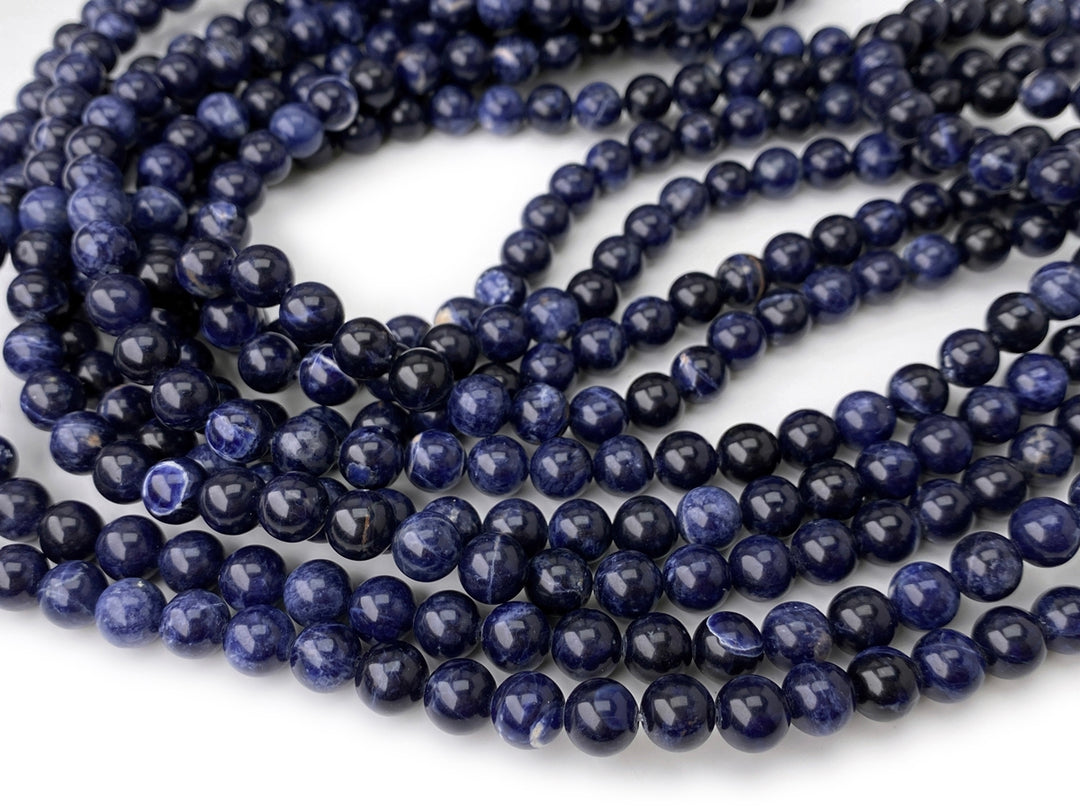 AA Natural blue sodalite stone 4mm round jewelry beads, 15.5"