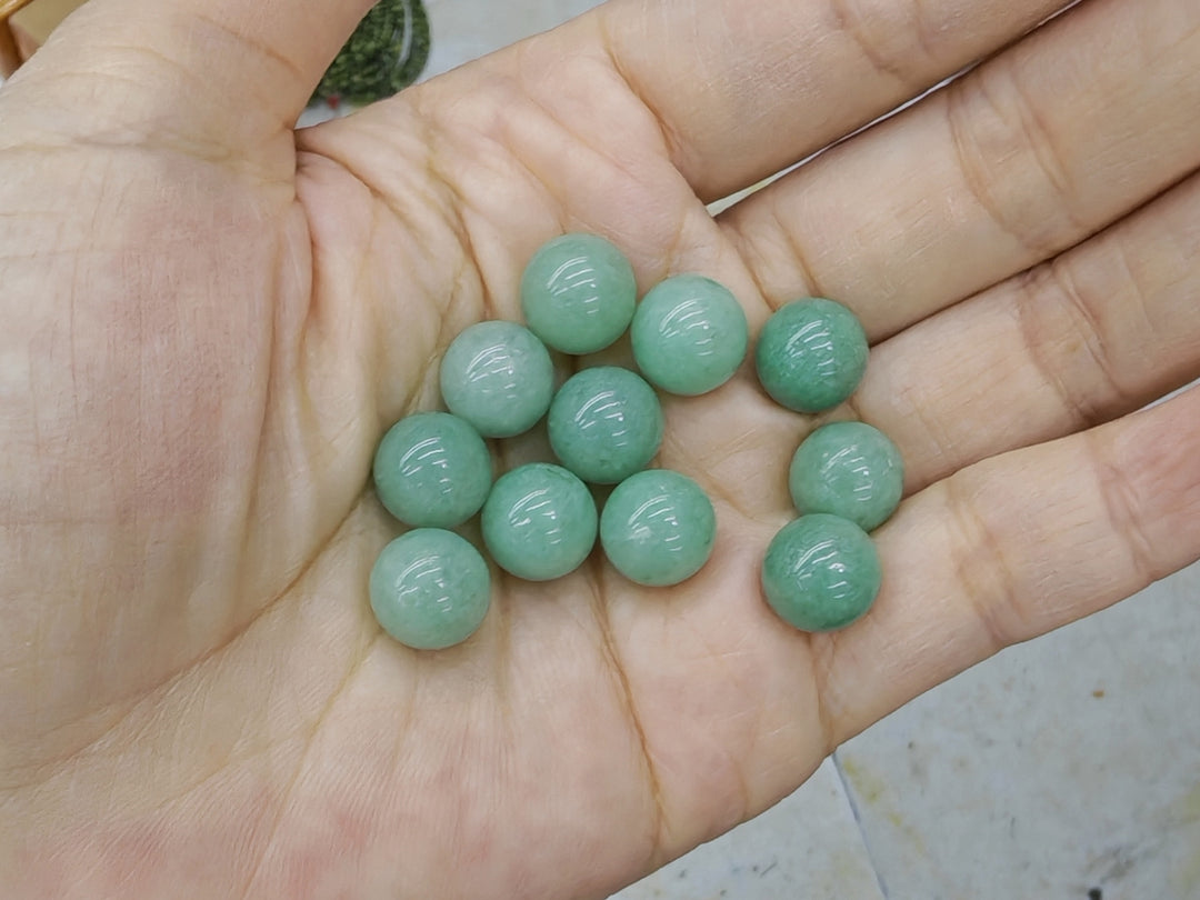 10PCS 10mm natural green aventurine undrilled round single stone beads