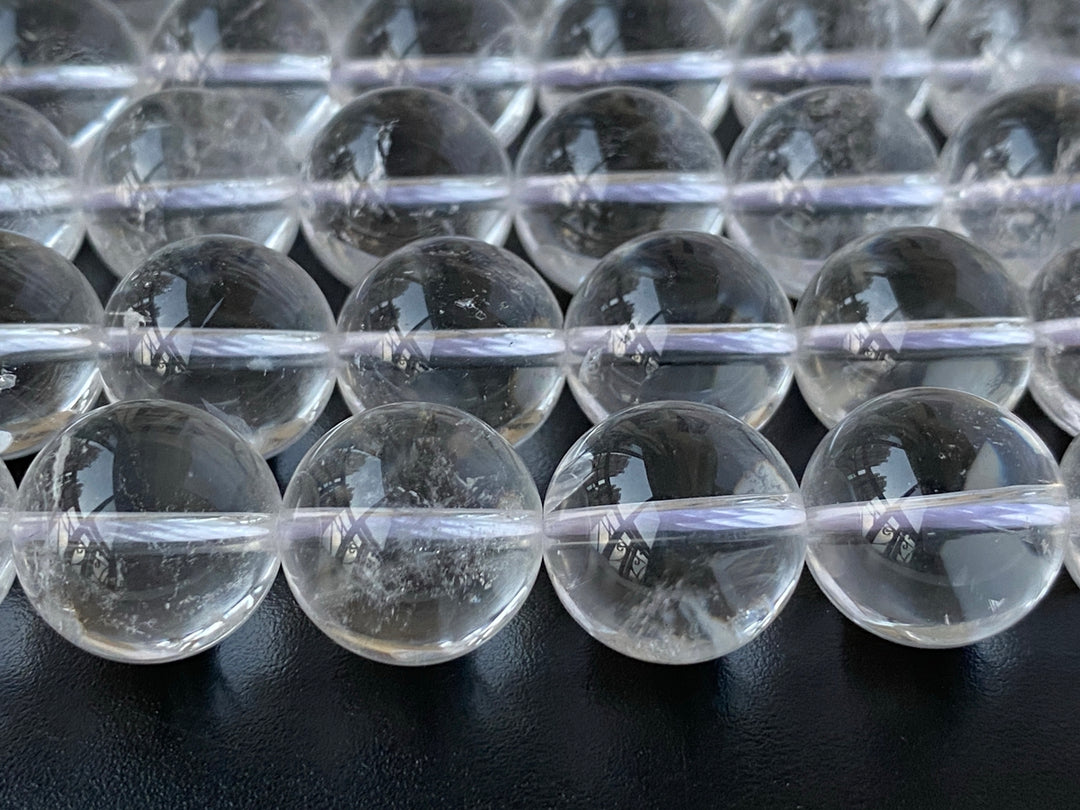 14.5" 14mm Natural rock crystal quartz round beads 1.5mm hole AB
