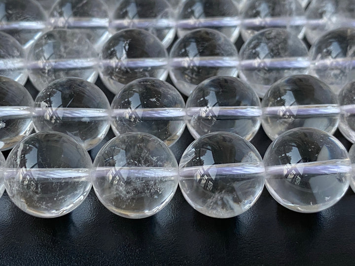 14.5" 14mm Natural rock crystal quartz round beads 1.5mm hole AB