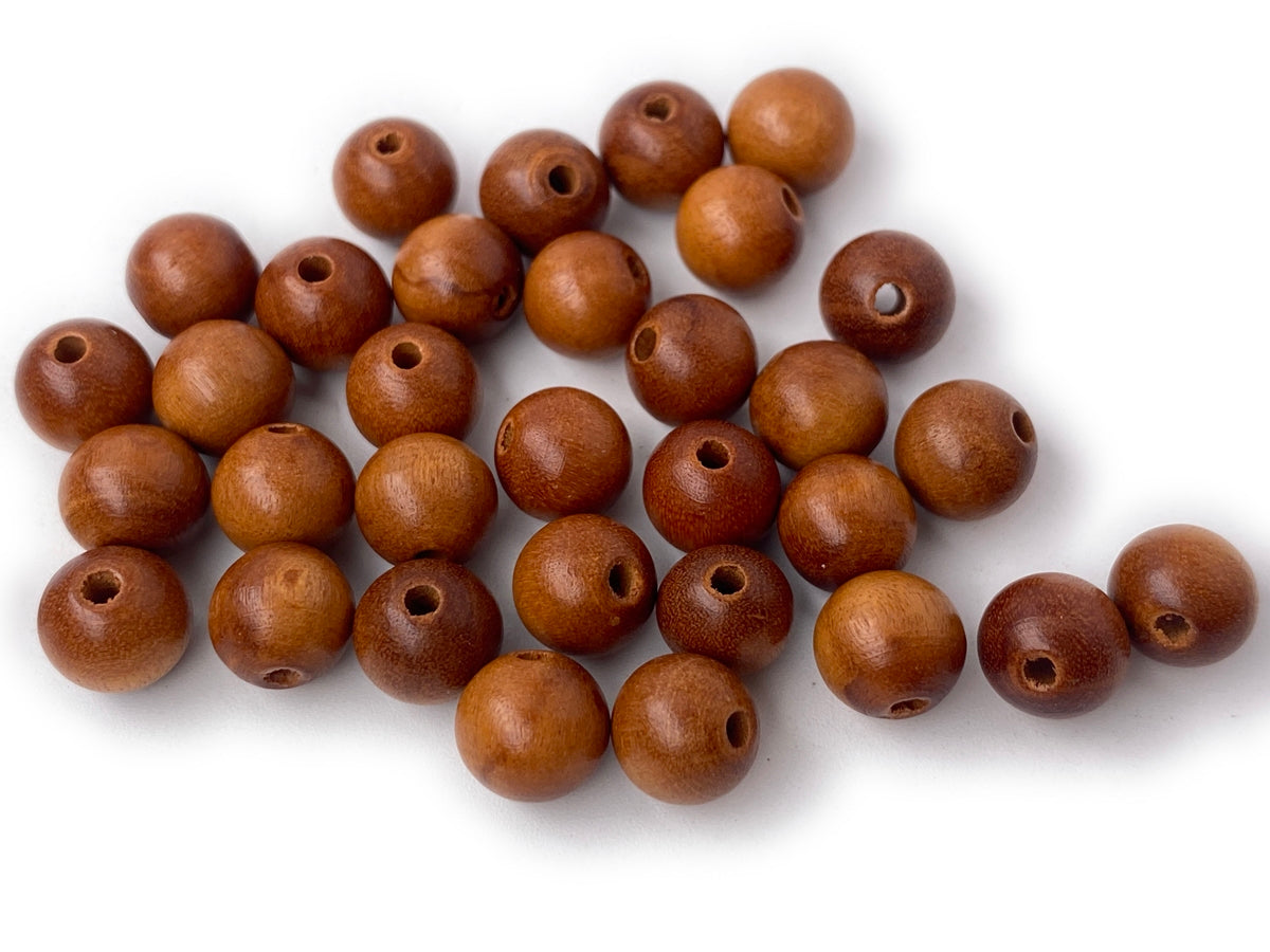 50pcs 8mm Jujube wood round beads brown color Wooden beads