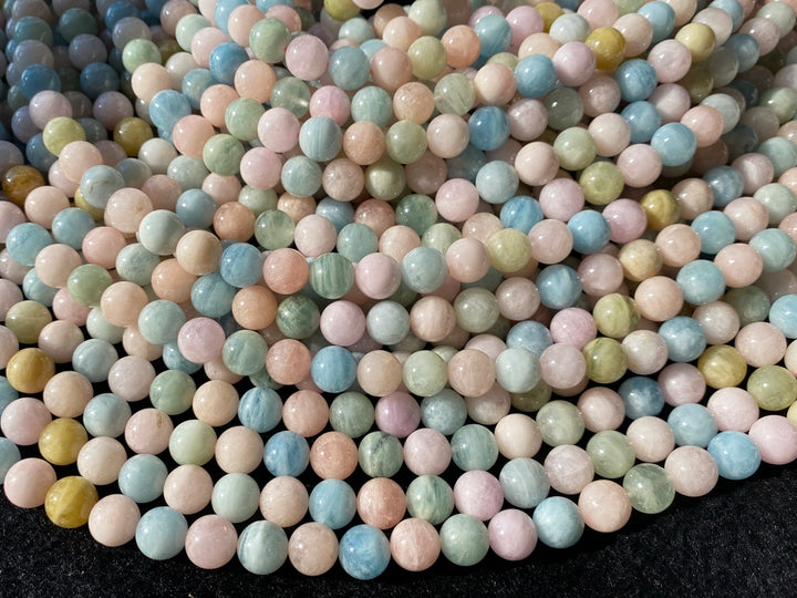 15.5" 10mm Natural Morganite stone multi color Round gemstone Beads