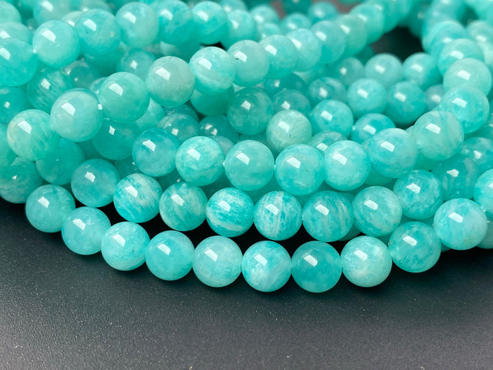 15.5" 8mm AA Natural amazonite stone round jewelry beads Mozambique