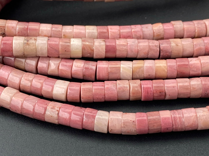 15.5" 3x6mm natural Rhodonite stone Heishi Disc jewelry beads