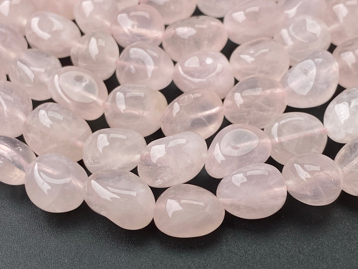 natural rose quartz nuggets beads