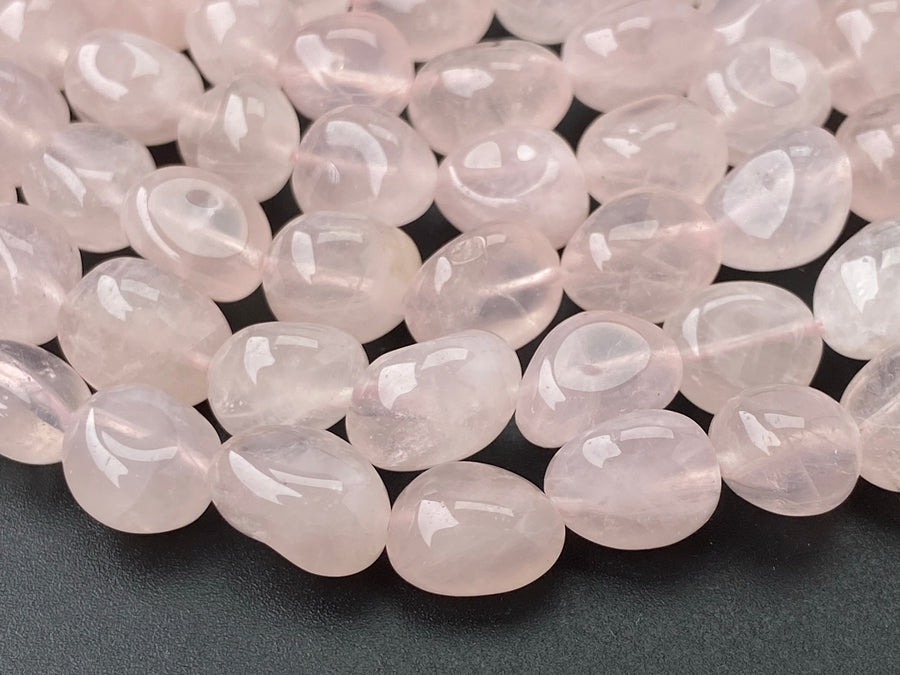natural rose quartz nuggets beads