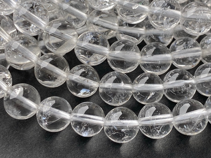 15.5" 6mm Natural rock crystal quartz round beads with inclusion A