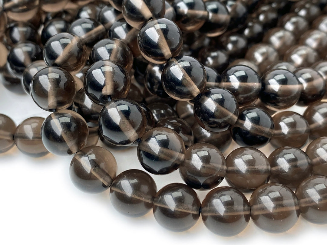 10mm Natural Transparent brown Ice obsidian round beads, 15.5"