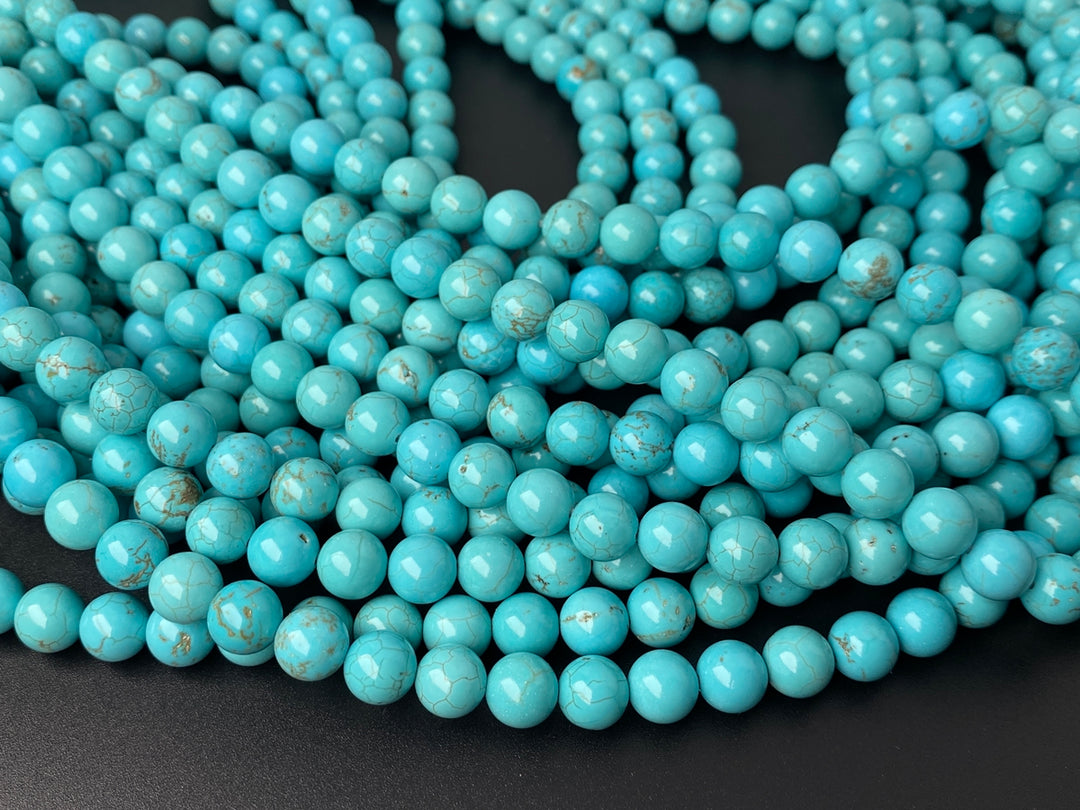 15.5" 6mm/8mm/10mm/12mm Blue howlite stone round beads