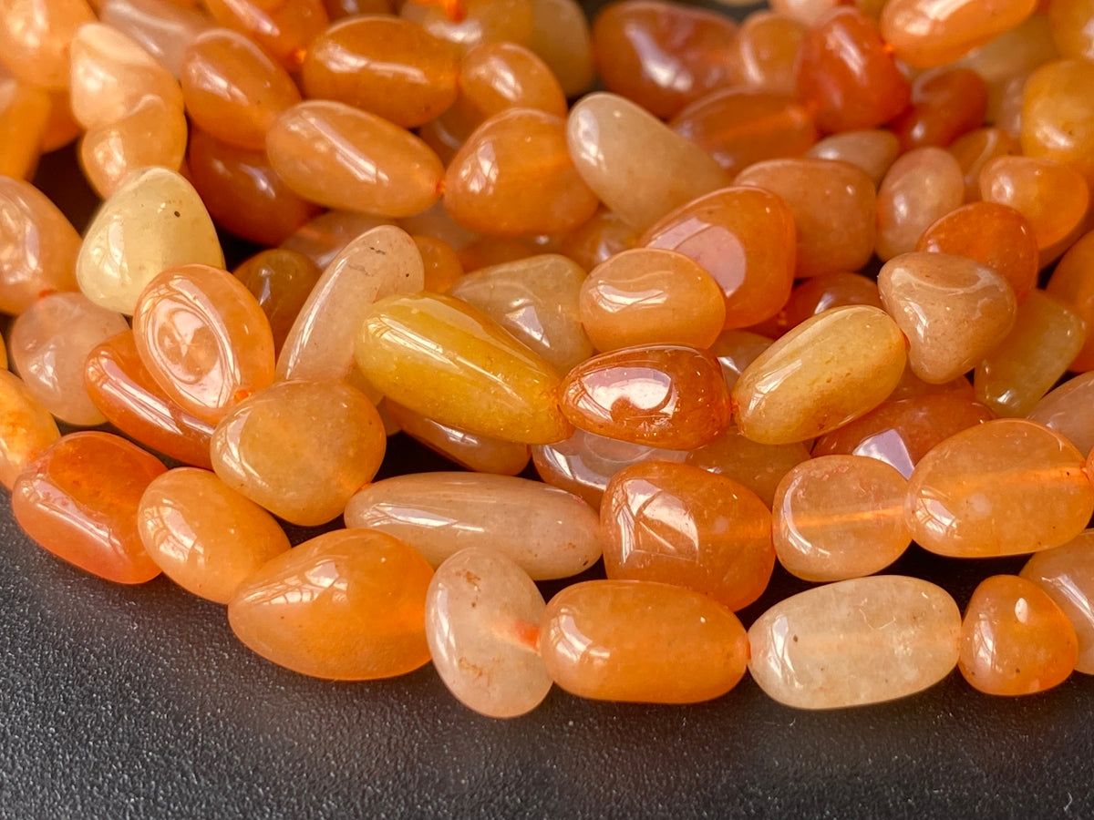 15.5" 6~8mm Natural red aventurine pebbles beads,potato beads, small nugget beads