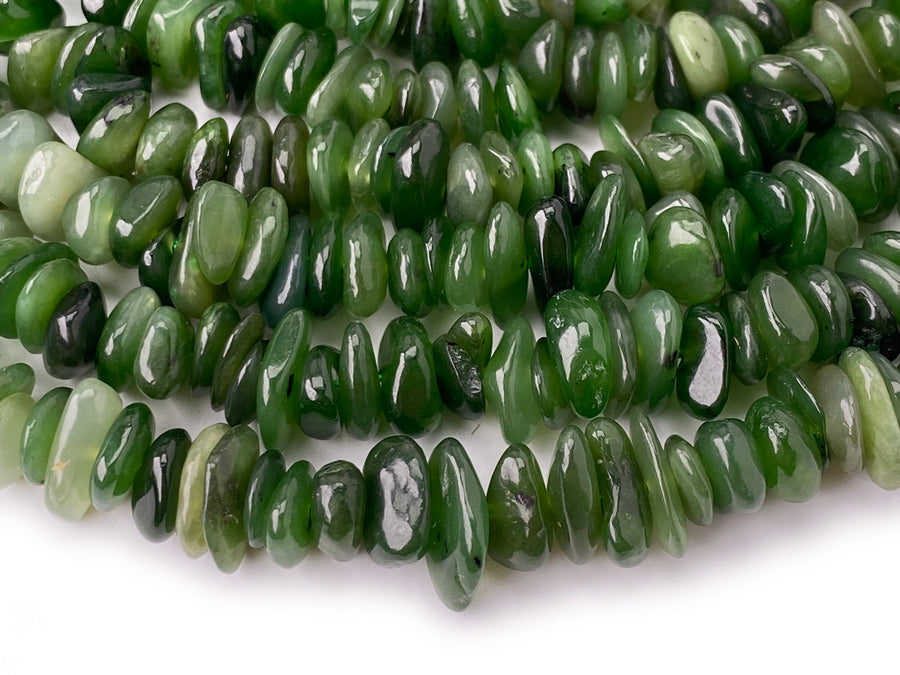 natural Green jade chips beads for jewelry making