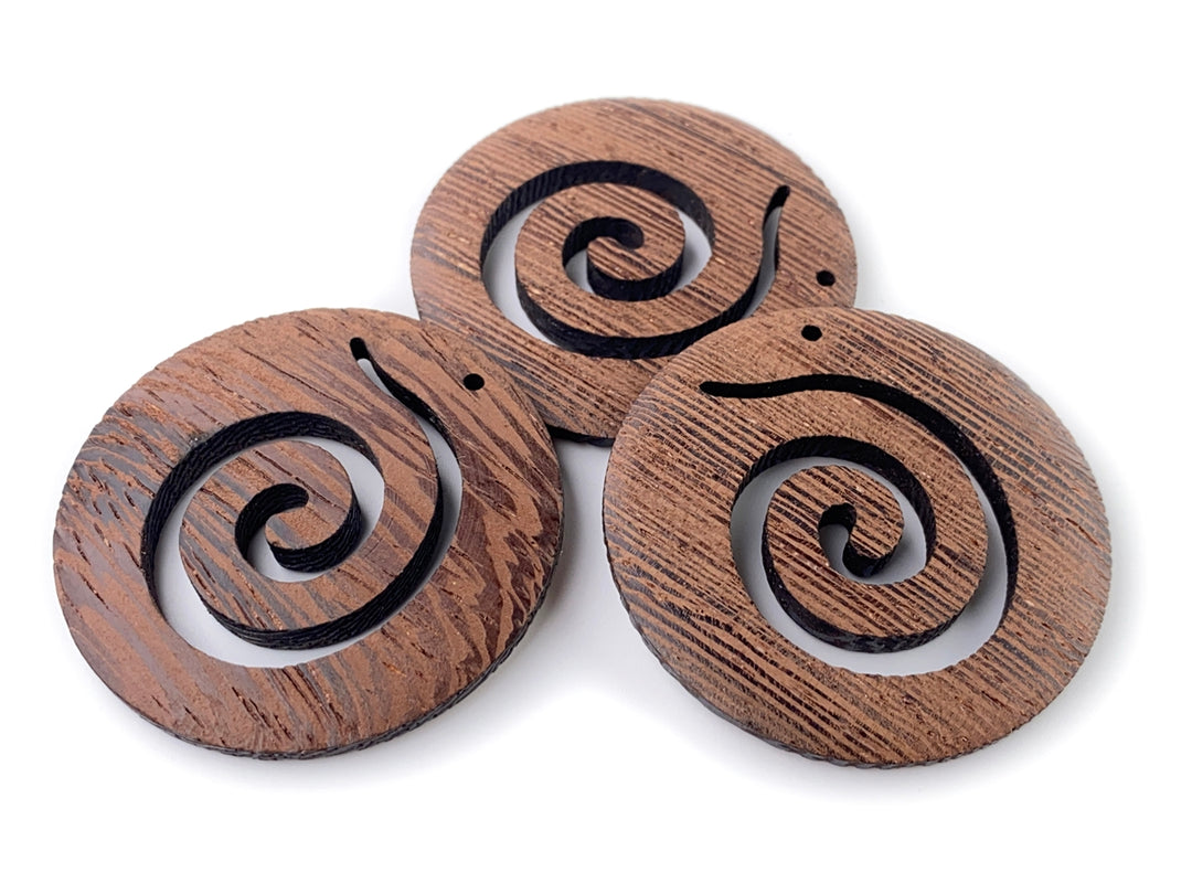 10pcs 50mm Brown Wooden round pendant, wood earrings charm