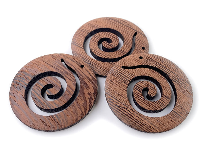 10pcs 50mm Brown Wooden round pendant, wood earrings charm