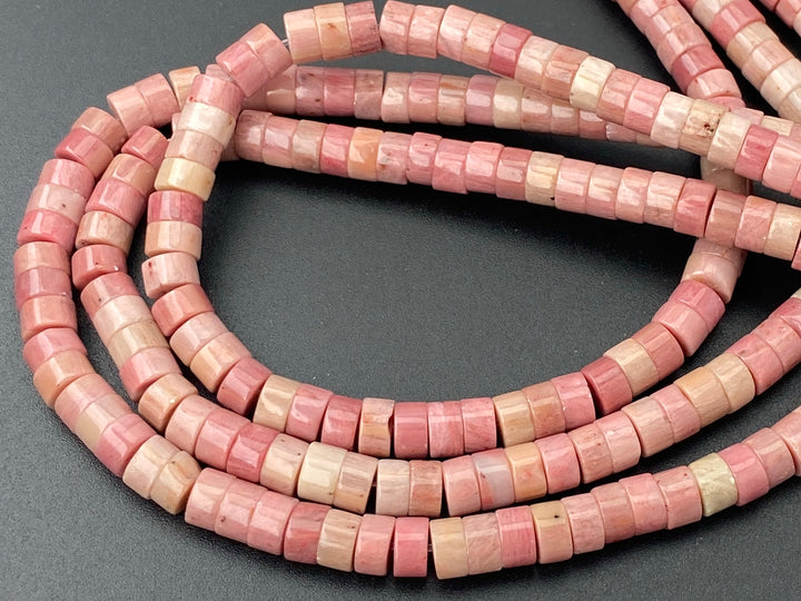 3x6mm rhodonite heishi beads for jewelry making