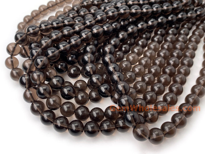 10mm Natural Transparent brown Ice obsidian round beads, 15.5"